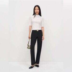 Reformation Black Straight Leg Pants